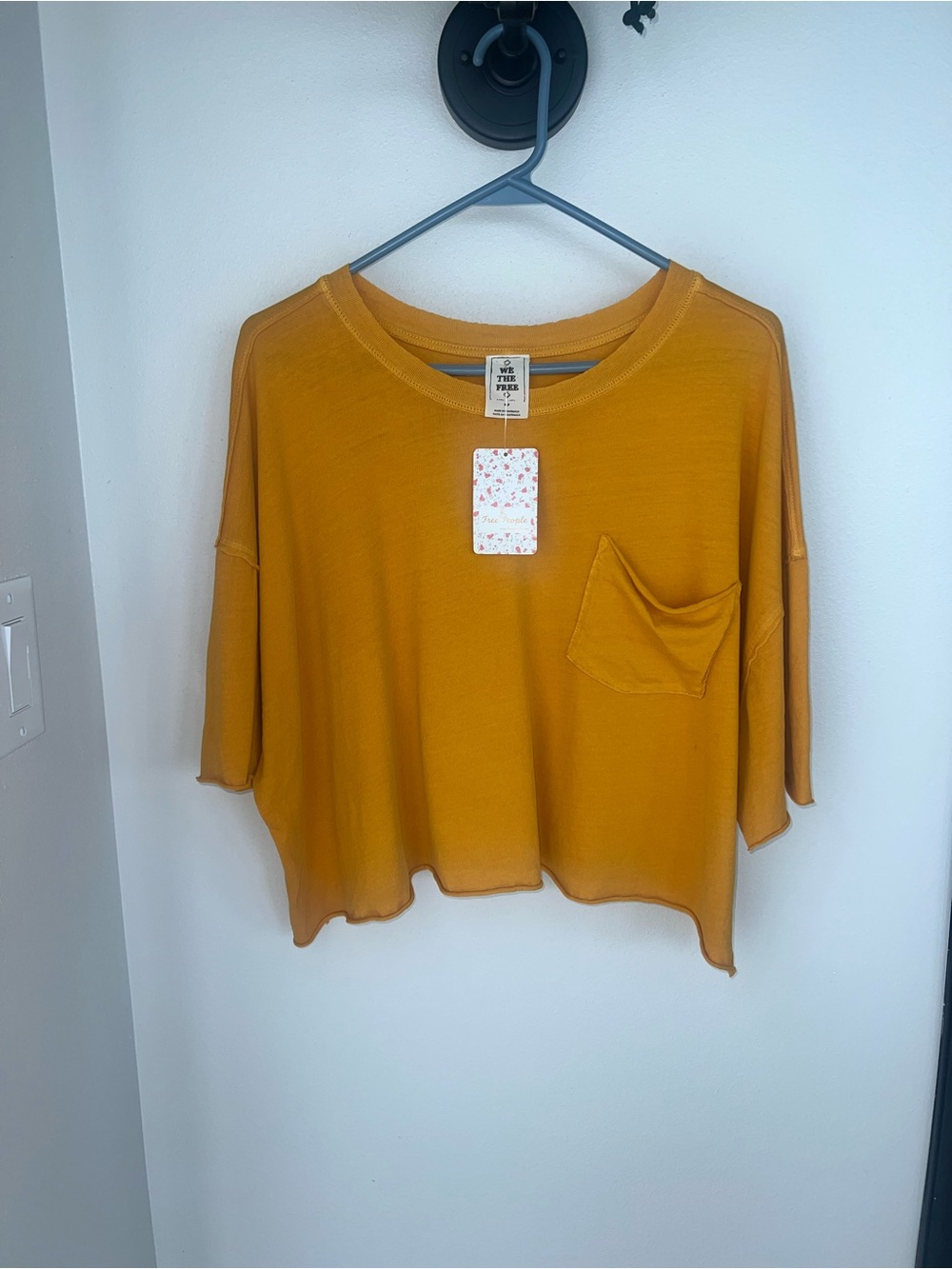 NWT Free People We The Free Cropped Pocket Tee